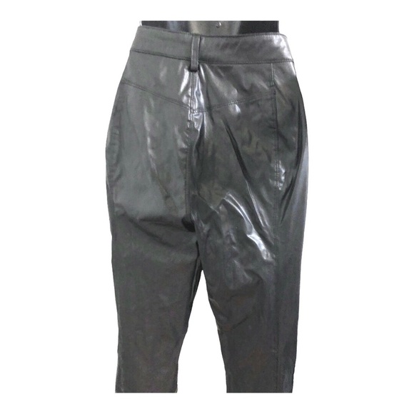 Guess‎ black leather zippered rocker crinkled rock n roll biker pants size 6 new - Picture 8 of 11
